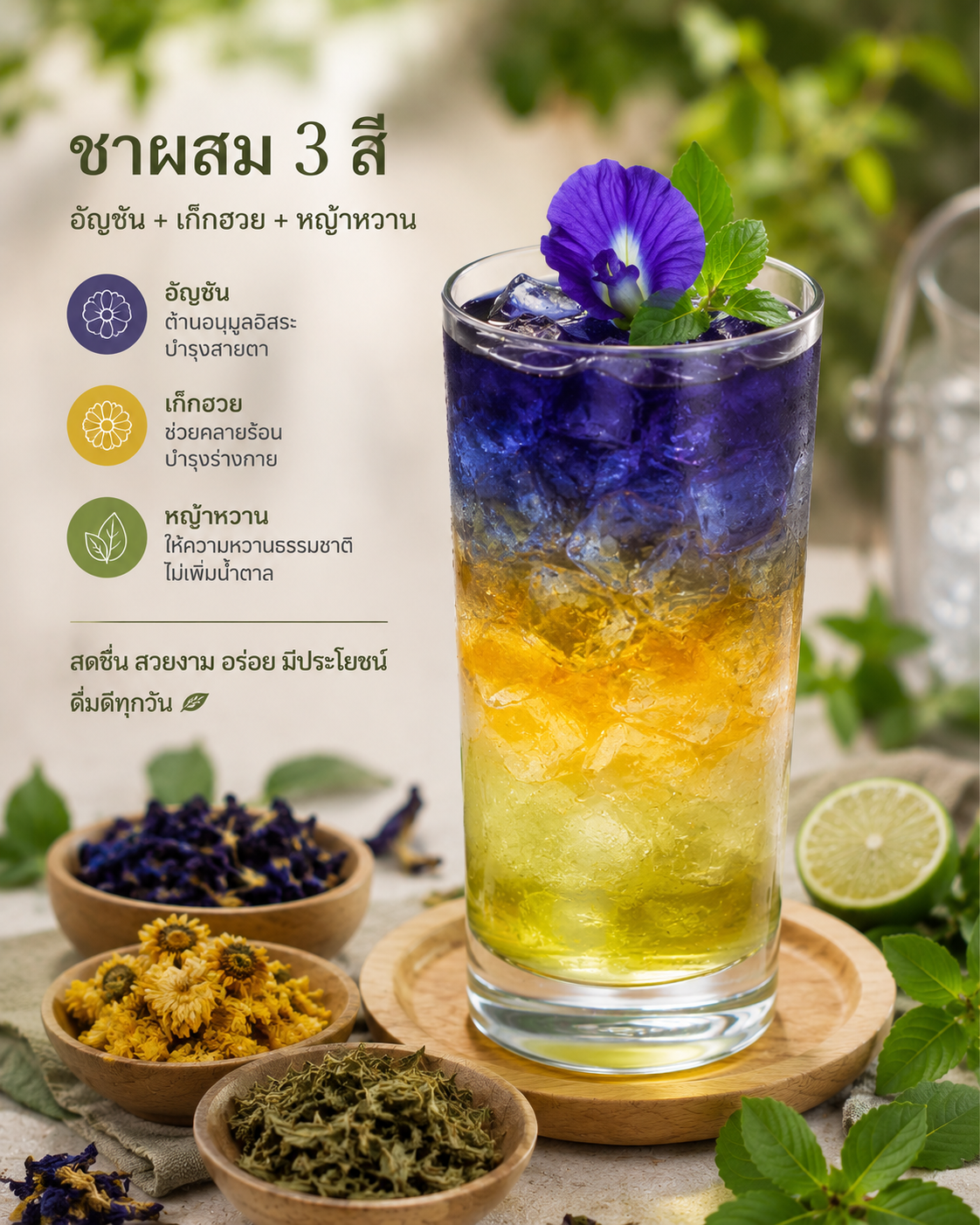 ชาผสม 3 สี